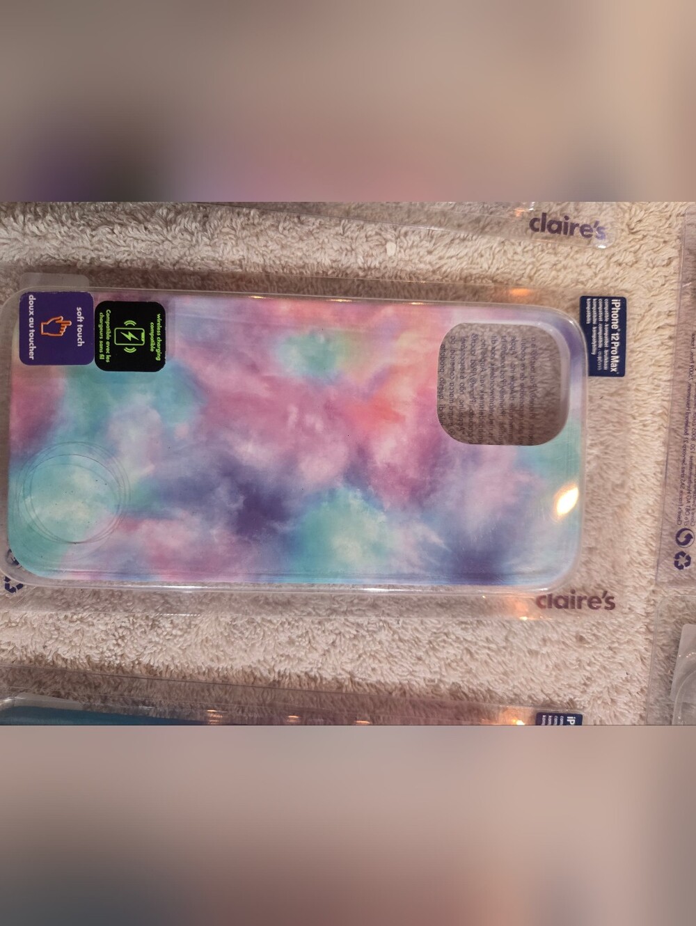 Claire's Pastel Tie-Dye Phone Case - Pink, Purple, Blue, Green